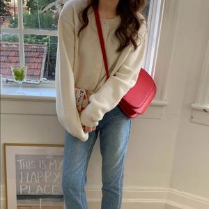 &Other stories Fuzzy Button Up Cardigan